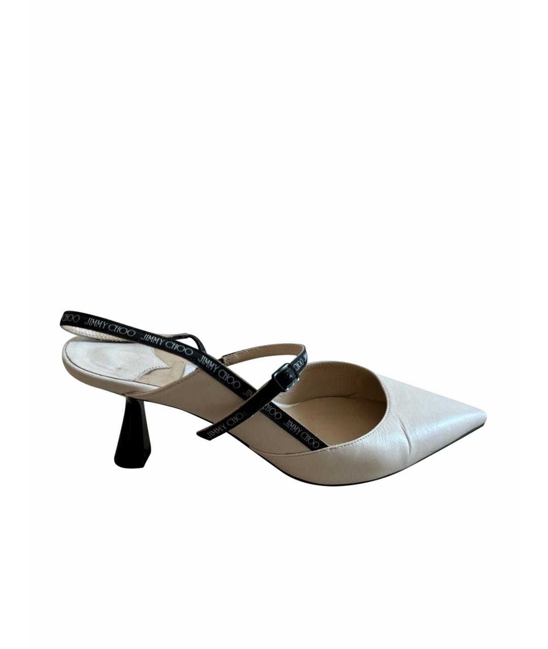 JIMMY CHOO Белые кожаные туфли, фото 1