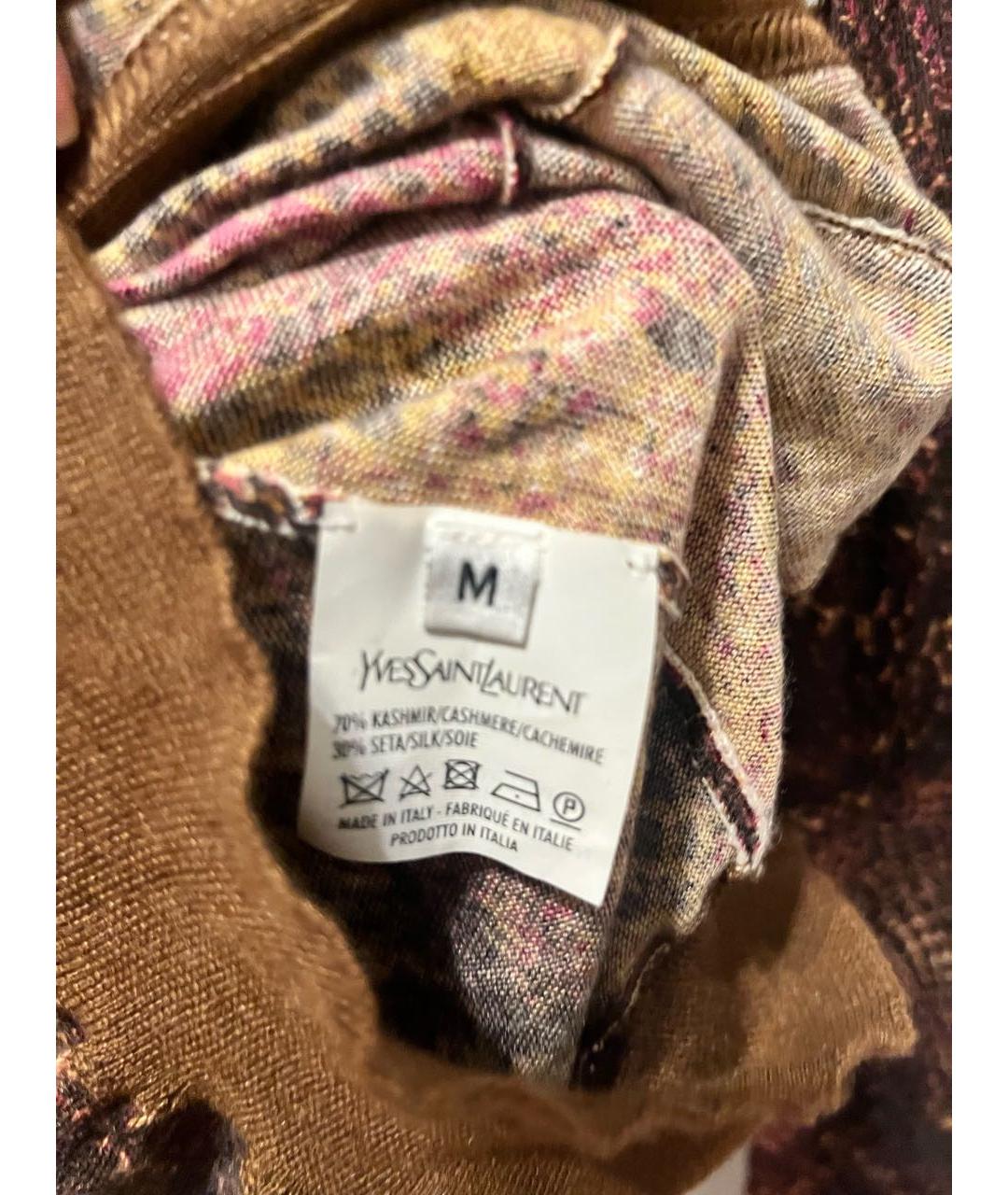 SAINT LAURENT Коричневый кашемировый кардиган, фото 4