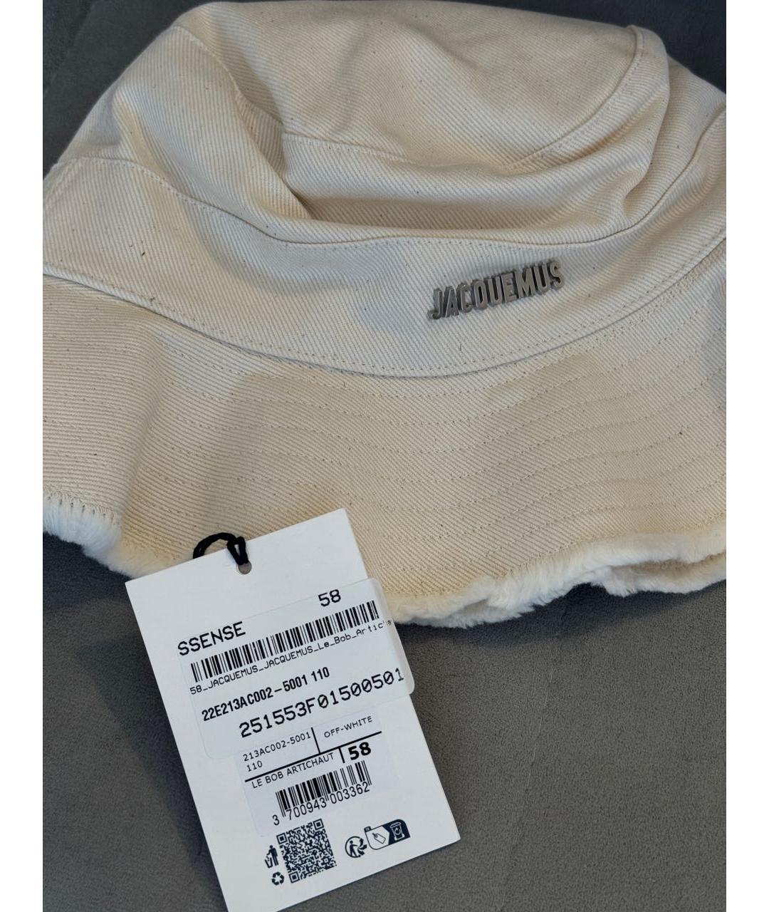 JACQUEMUS Бежевая хлопковая панама, фото 5