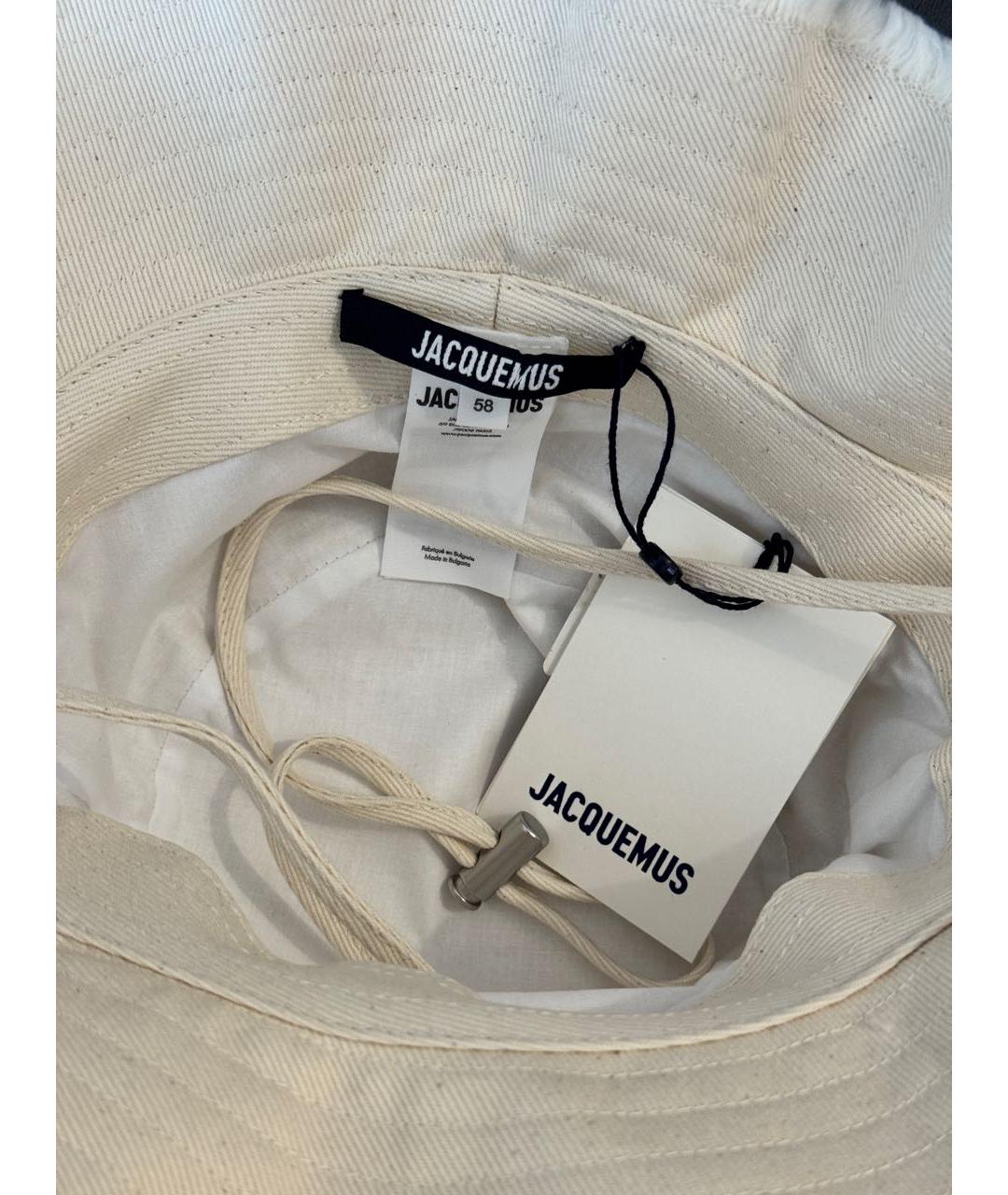 JACQUEMUS Бежевая хлопковая панама, фото 4