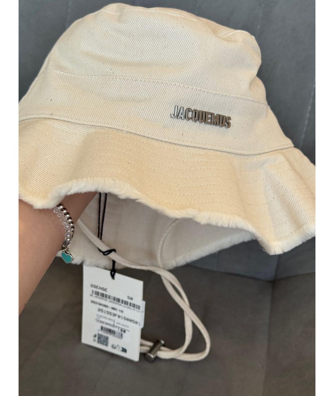 JACQUEMUS Бежевая хлопковая панама, фото 6