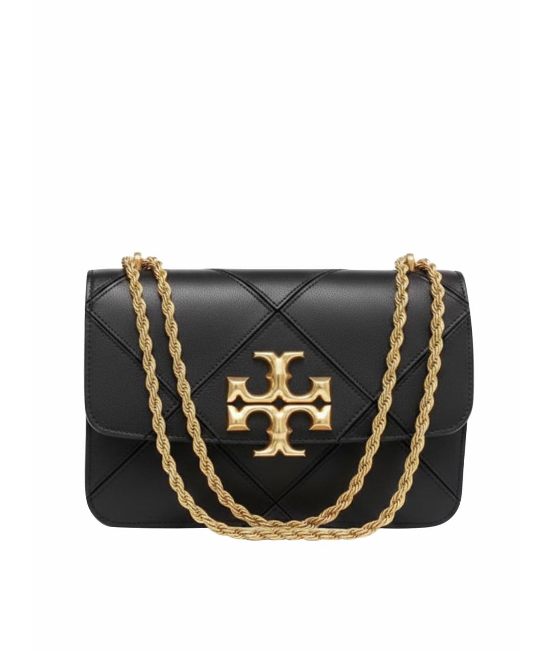 TORY BURCH Черная кожаная сумка через плечо, фото 1