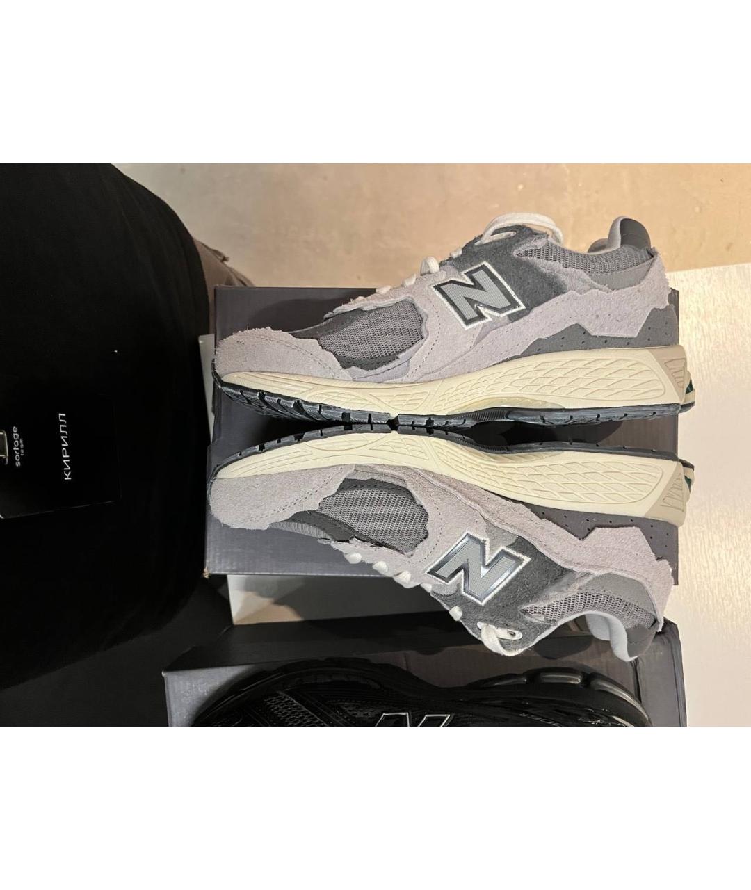 NEW BALANCE Серые замшевые кроссовки, фото 3