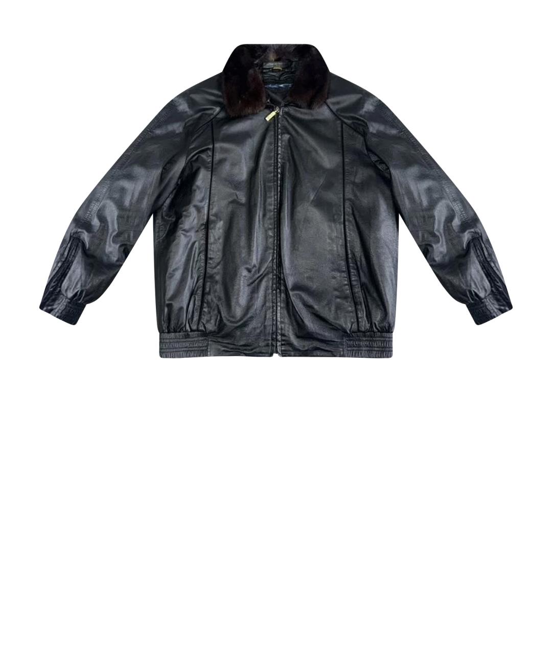 ZILLI Черная кожаная куртка, фото 1