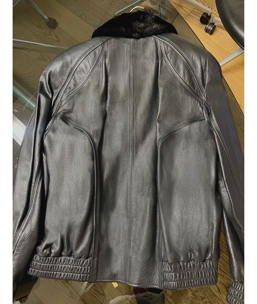ZILLI Черная кожаная куртка, фото 5
