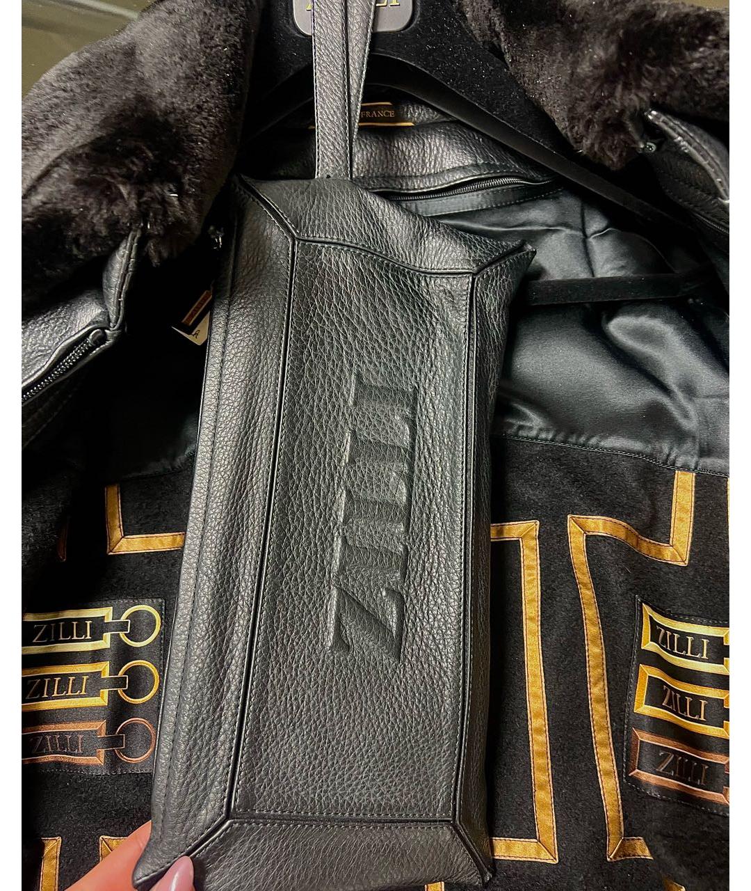 ZILLI Черная кожаная куртка, фото 6
