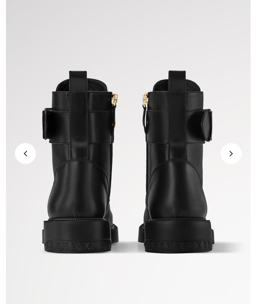 LOUIS VUITTON Черные кожаные ботинки, фото 4