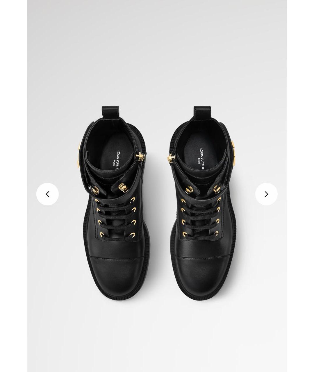 LOUIS VUITTON Черные кожаные ботинки, фото 3