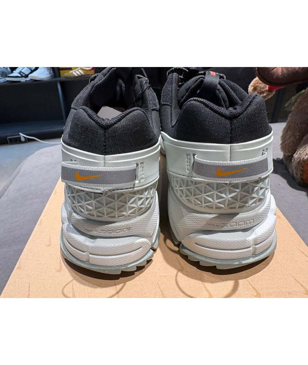 NIKE Черные текстильные низкие кроссовки / кеды, фото 4