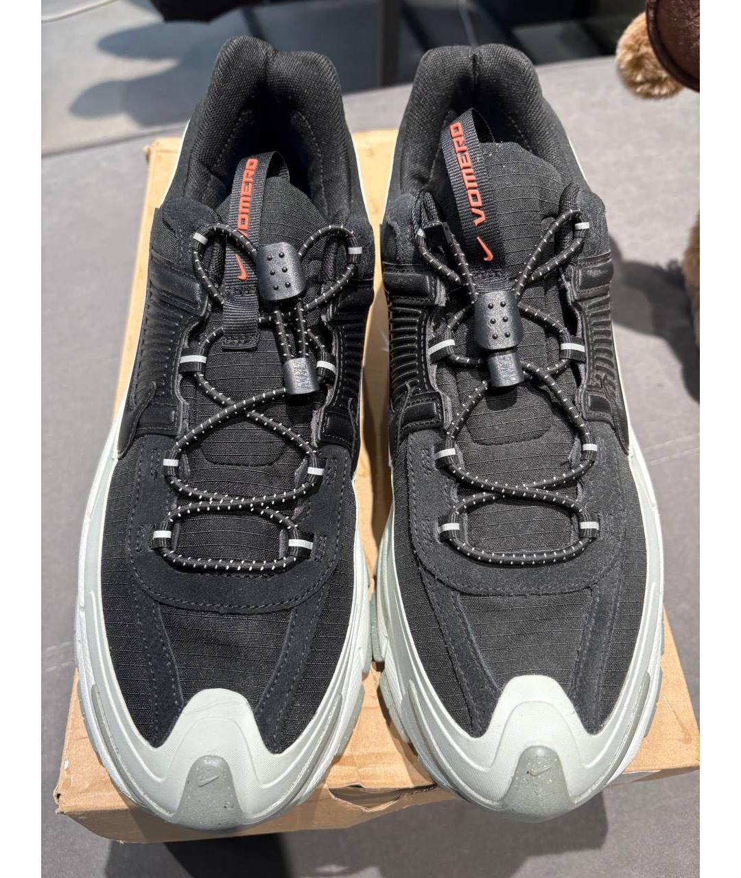 NIKE Черные текстильные низкие кроссовки / кеды, фото 3