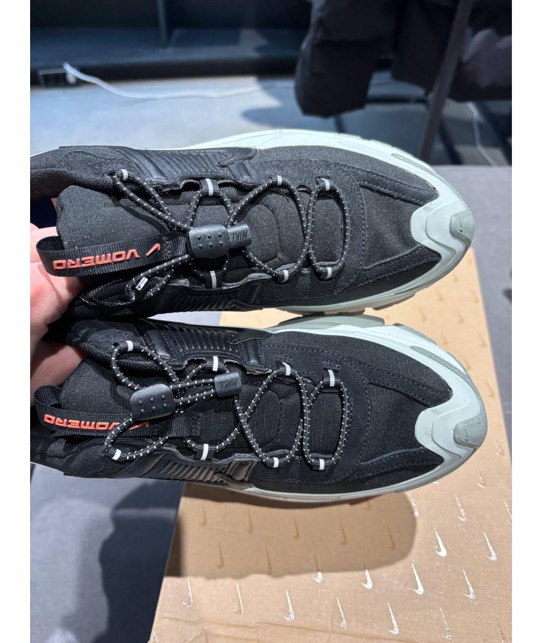 NIKE Черные текстильные низкие кроссовки / кеды, фото 2