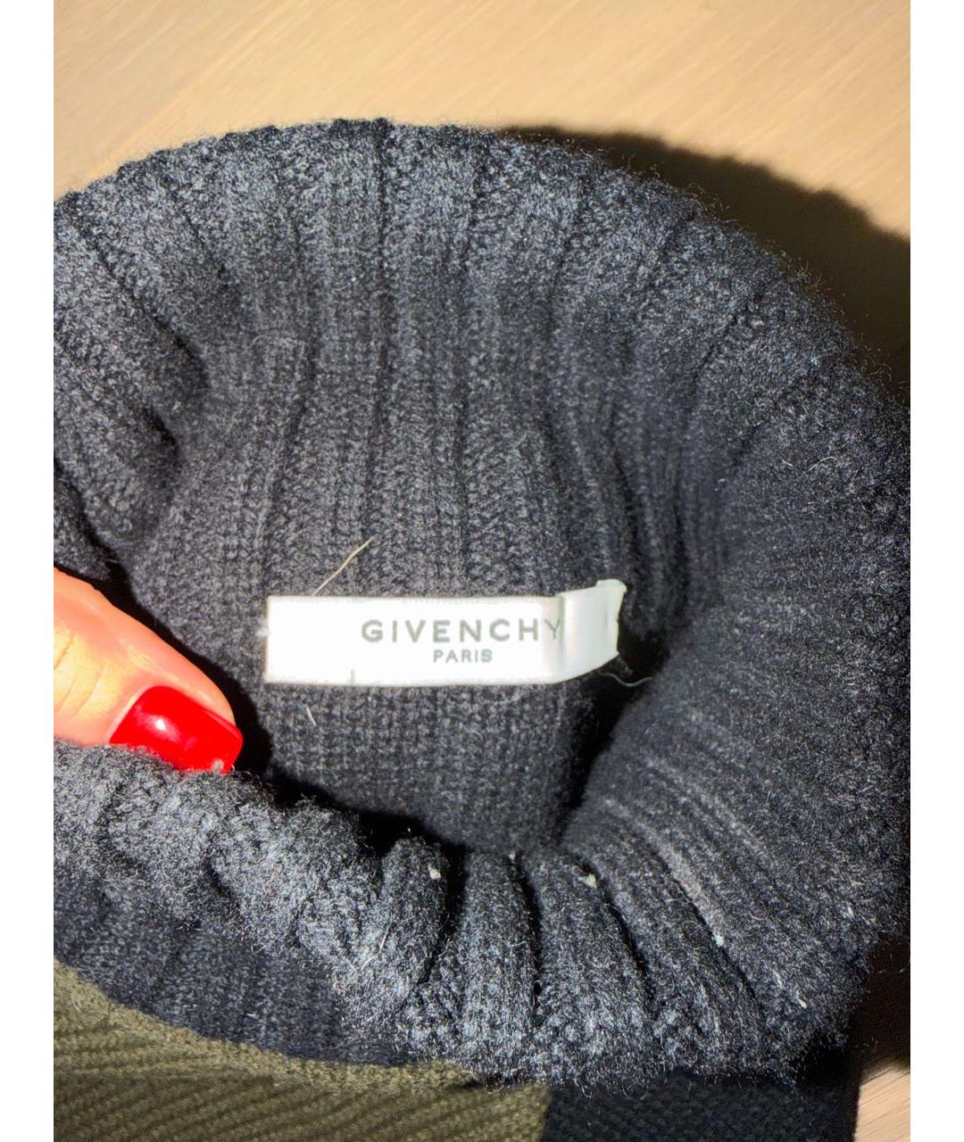GIVENCHY Хаки шерстяной джемпер / свитер, фото 3