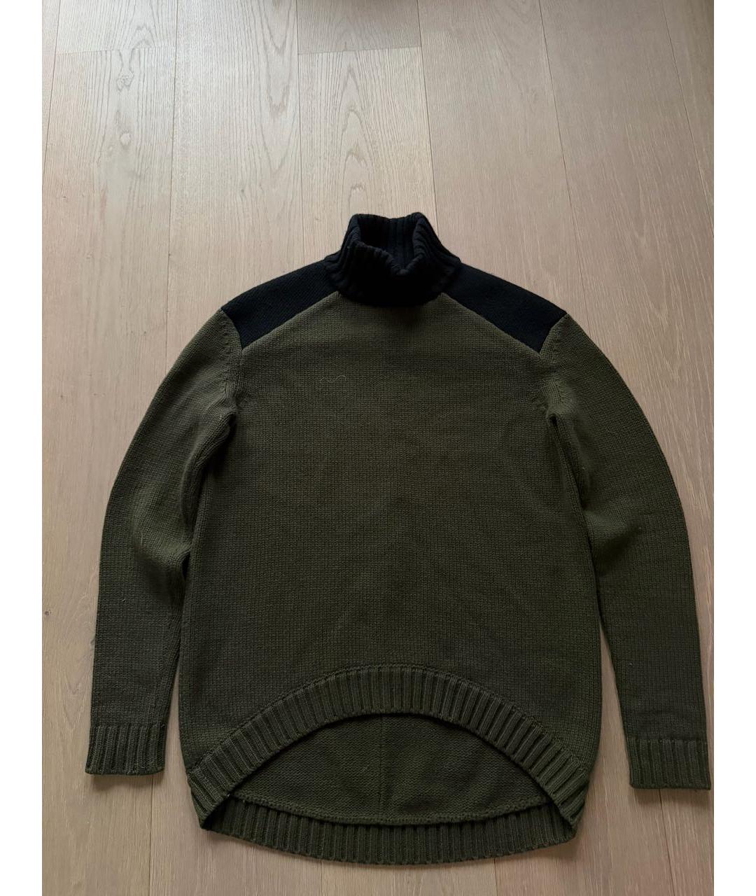 GIVENCHY Хаки шерстяной джемпер / свитер, фото 4