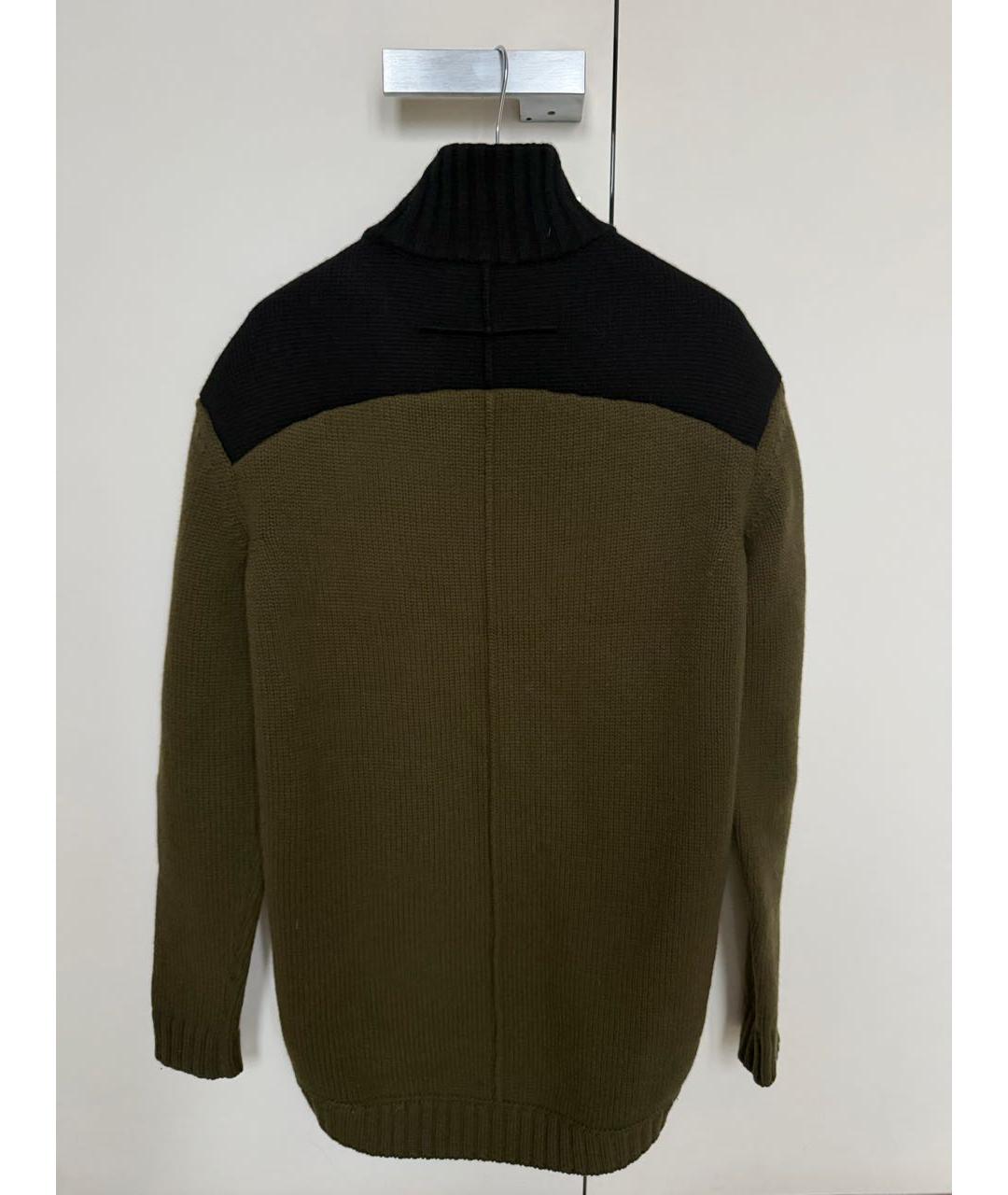 GIVENCHY Хаки шерстяной джемпер / свитер, фото 2