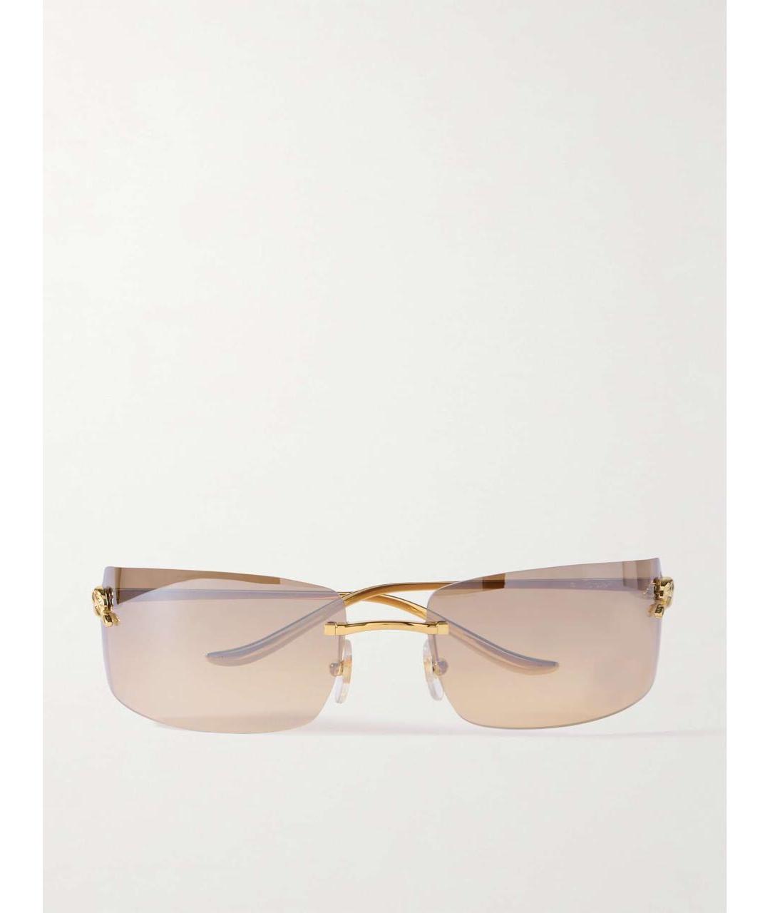 CARTIER Золотые металлические солнцезащитные очки, фото 8