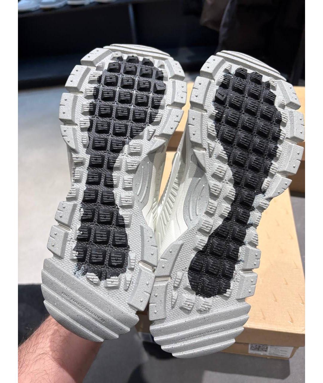 NIKE Белые текстильные низкие кроссовки / кеды, фото 4