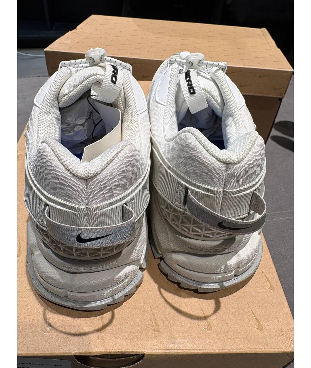 NIKE Белые текстильные низкие кроссовки / кеды, фото 3