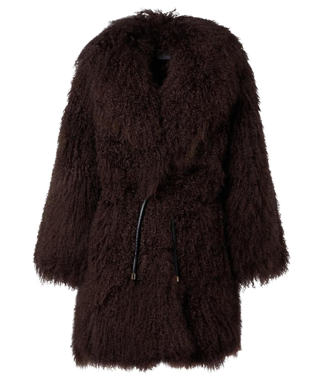 SELF-PORTRAIT Коричневая меховая шуба, фото 1