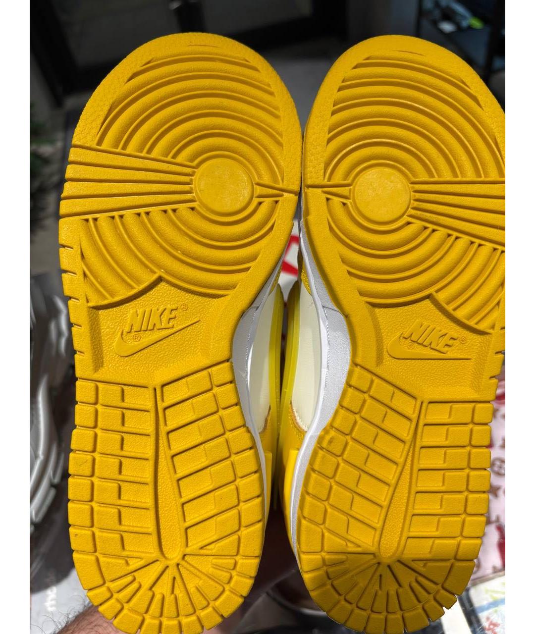 NIKE Желтые кожаные кеды, фото 3