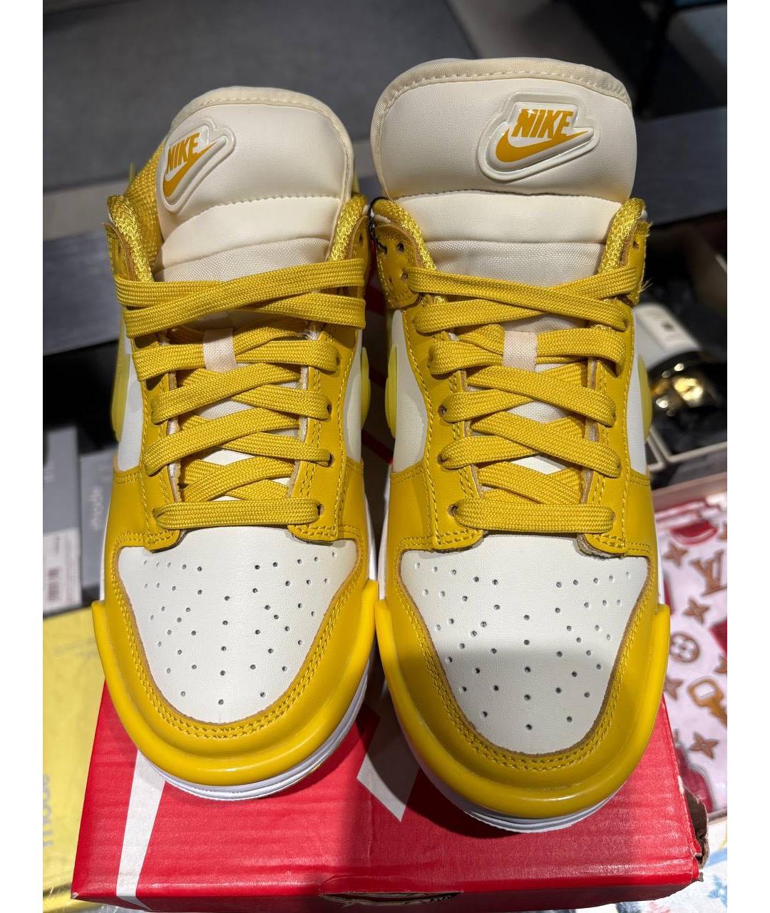 NIKE Желтые кожаные кеды, фото 2