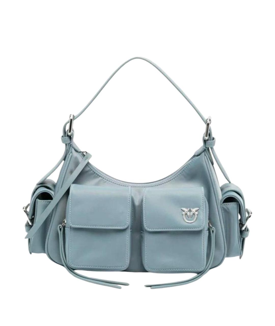 PINKO Голубая кожаная сумка через плечо, фото 1