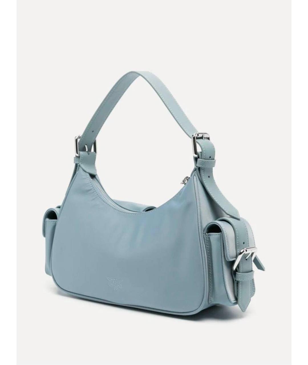 PINKO Голубая кожаная сумка через плечо, фото 3