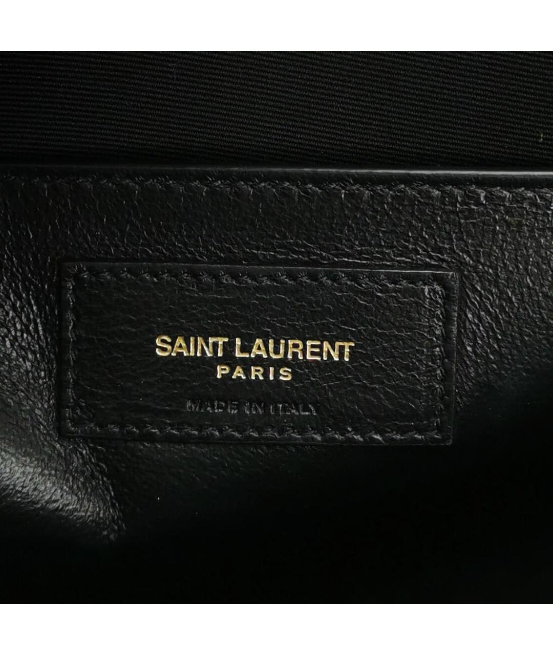 SAINT LAURENT Коричневая кожаная сумка через плечо, фото 8