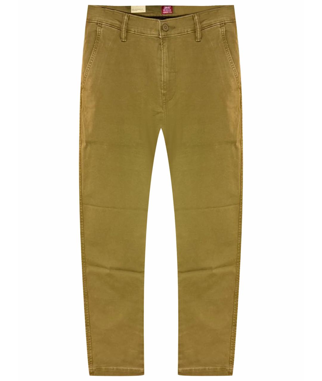 LEVI'S Коричневые хлопко-эластановые повседневные брюки, фото 1