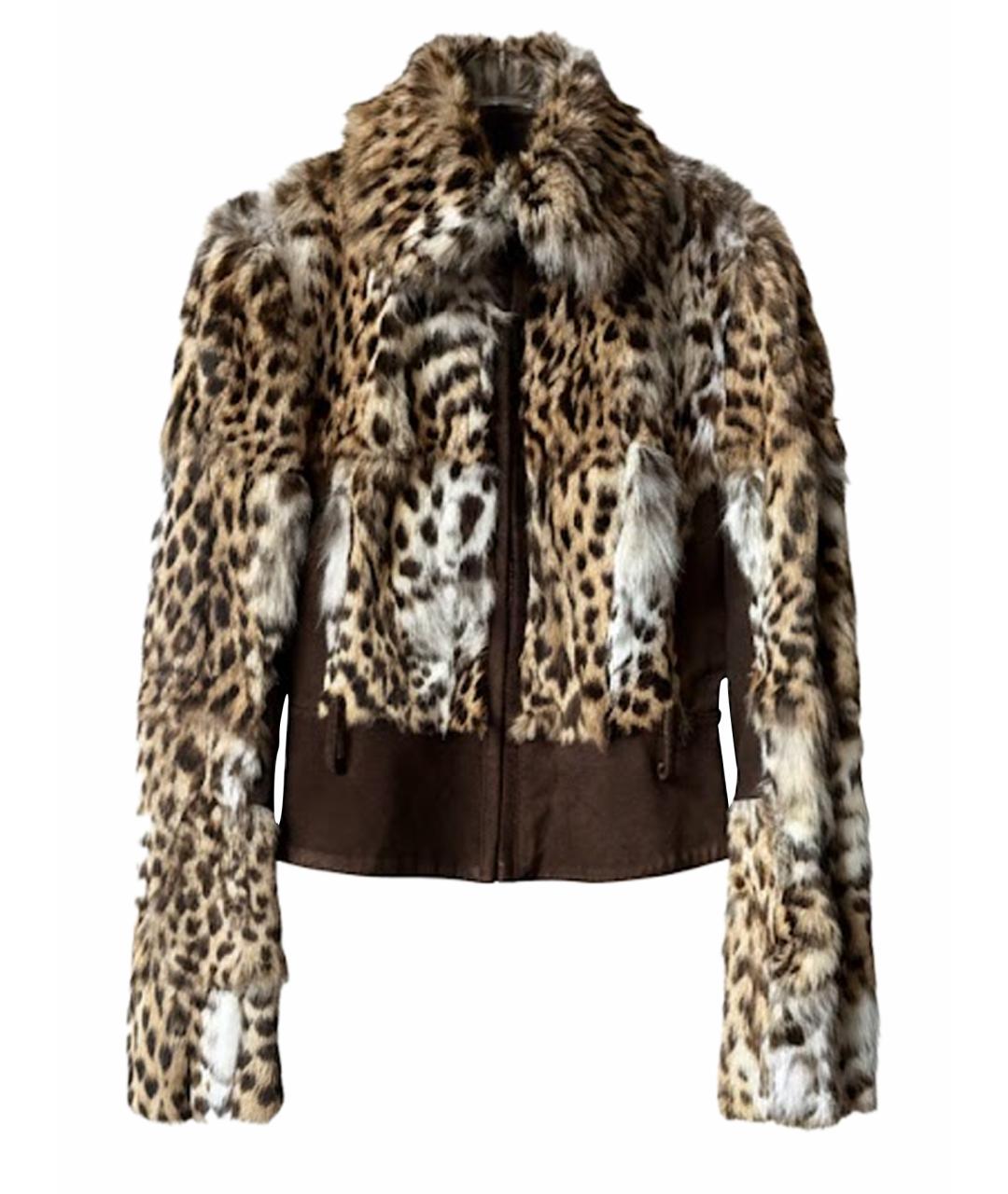 VALENTINO Бежевая меховая куртка, фото 1