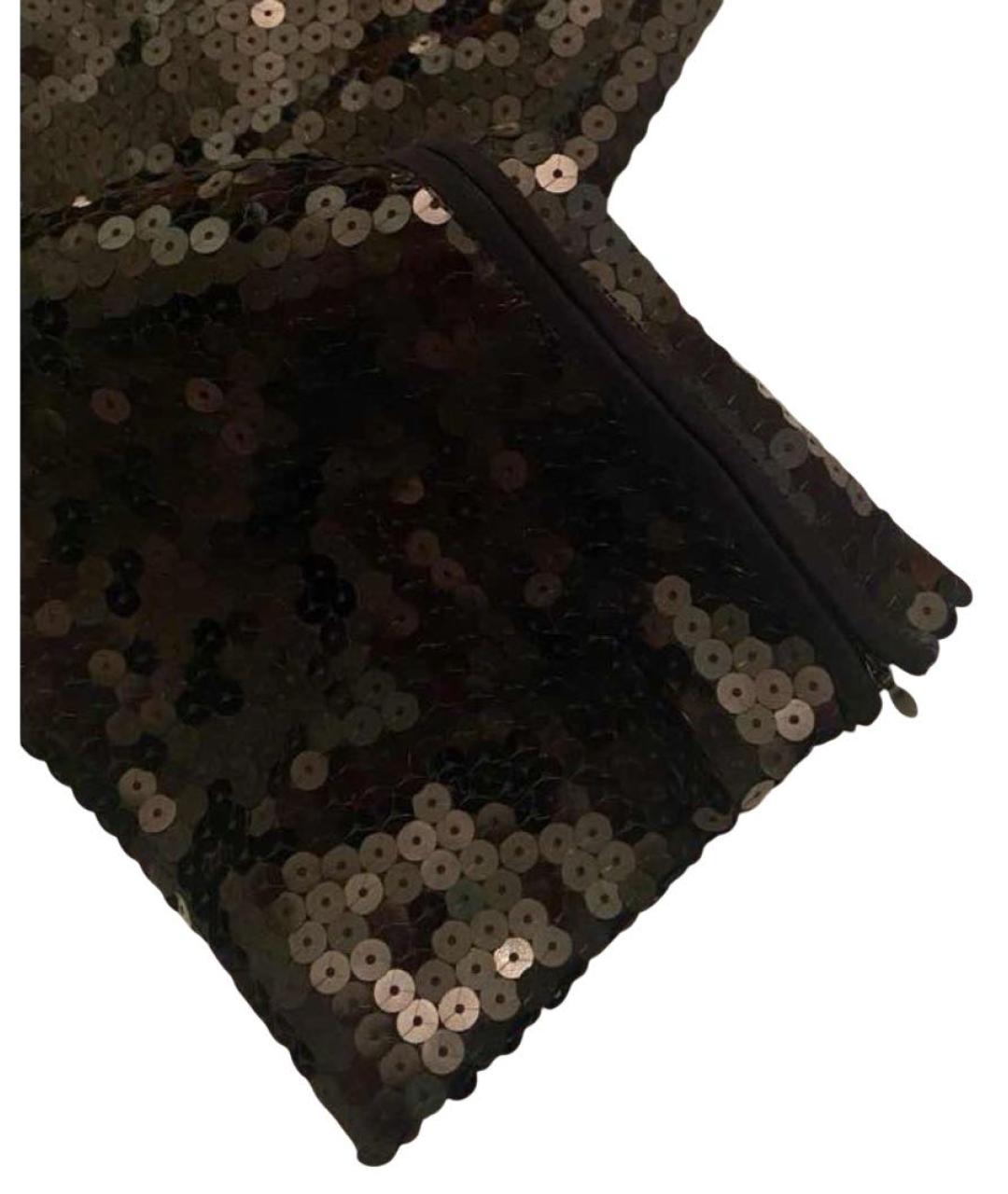 DOLCE&GABBANA Черные полиэстеровые прямые брюки, фото 3