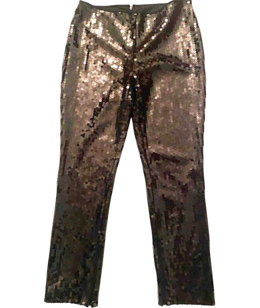 DOLCE&GABBANA Черные полиэстеровые прямые брюки, фото 1