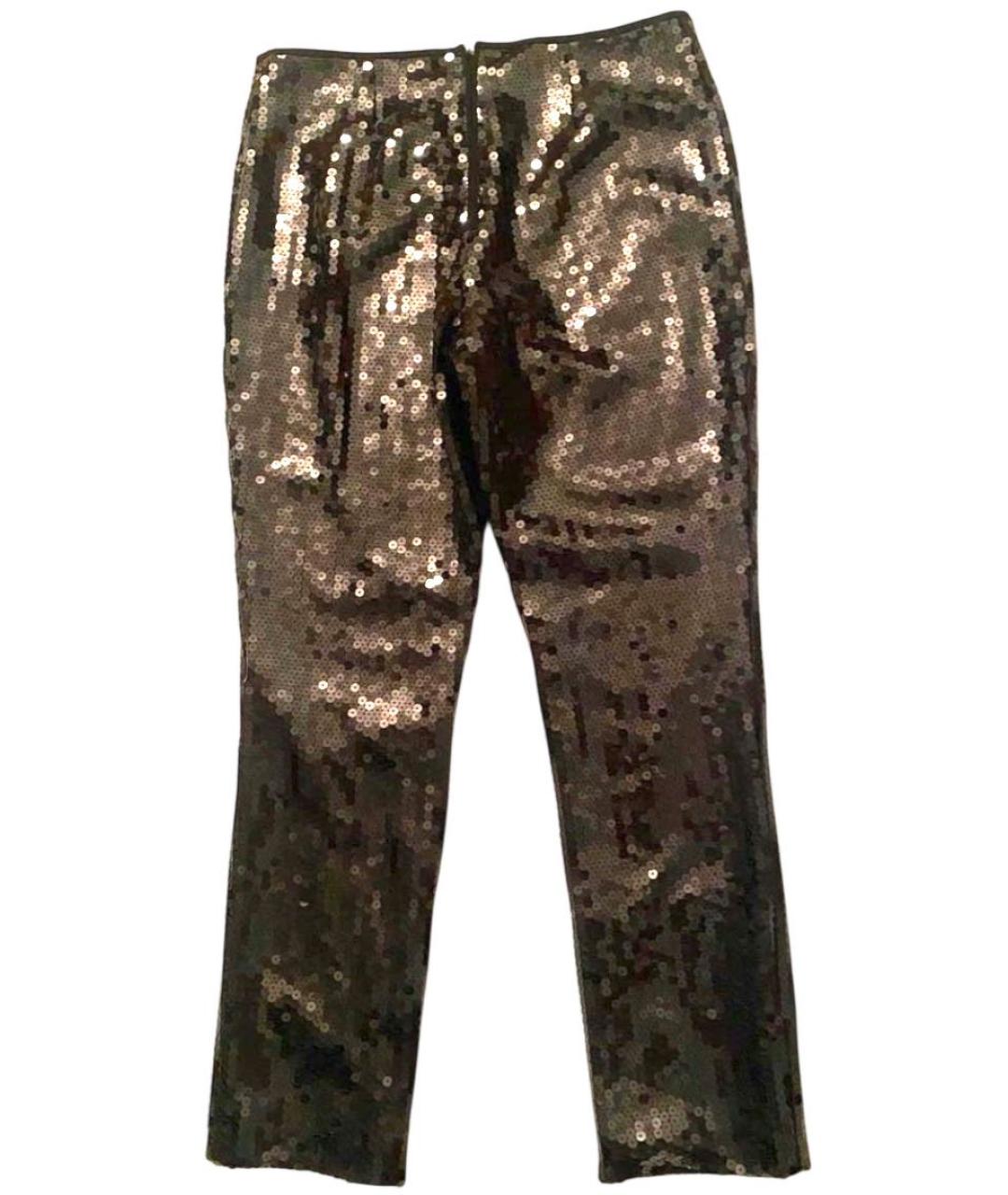 DOLCE&GABBANA Черные полиэстеровые прямые брюки, фото 2