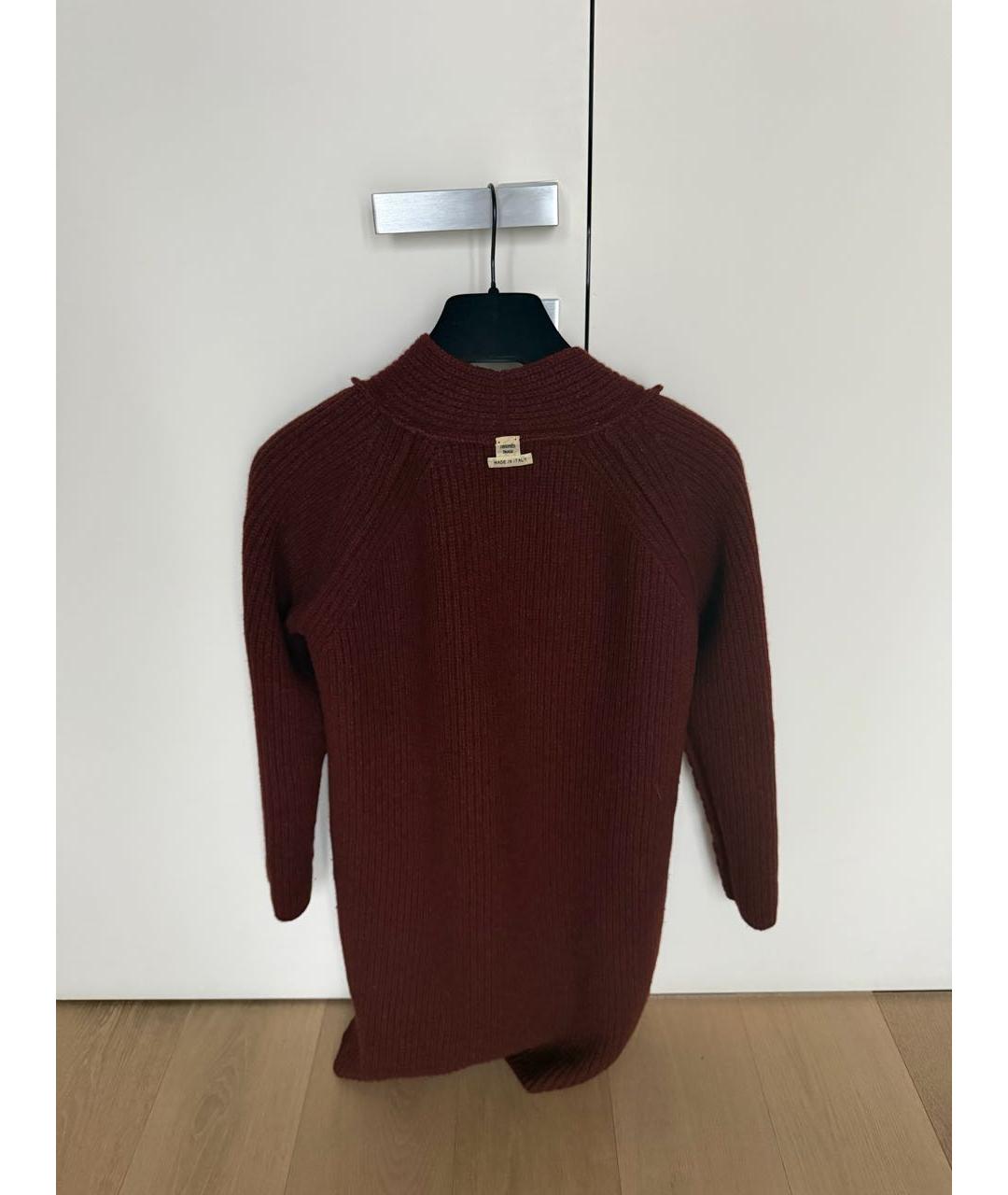 HERMES Бордовый шерстяной джемпер / свитер, фото 2