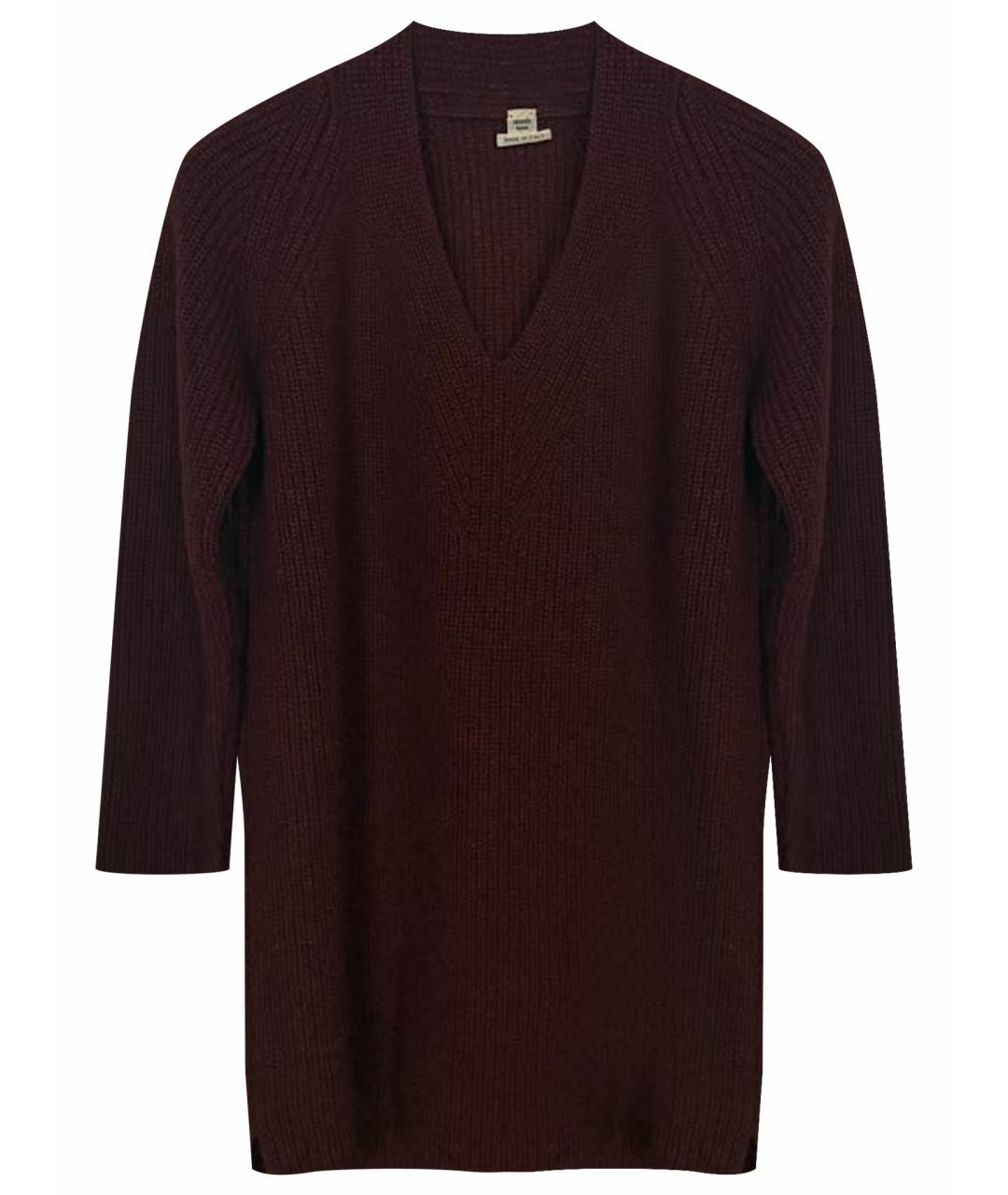 HERMES Бордовый шерстяной джемпер / свитер, фото 1