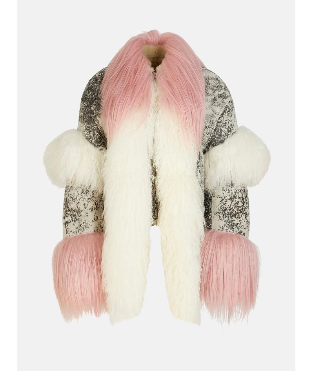 THE ATTICO Серая кожаная дубленка, фото 9