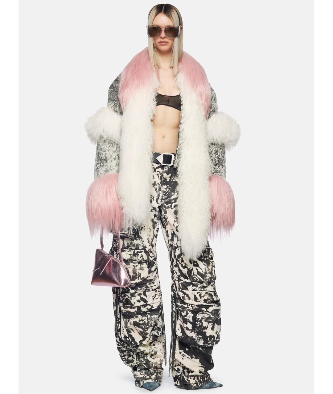 THE ATTICO Серая кожаная дубленка, фото 7