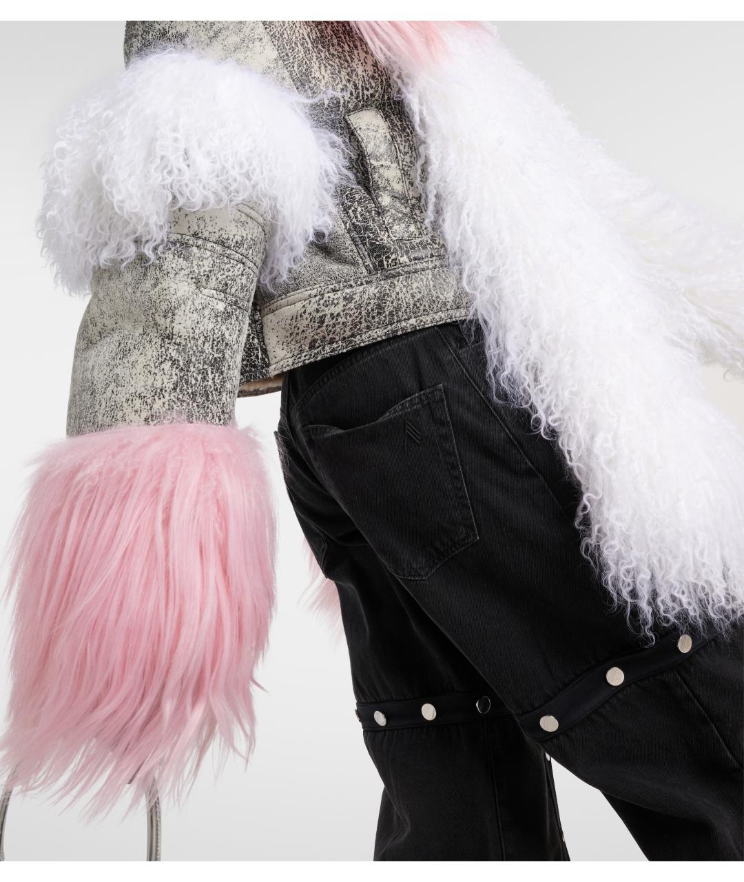 THE ATTICO Серая кожаная дубленка, фото 6