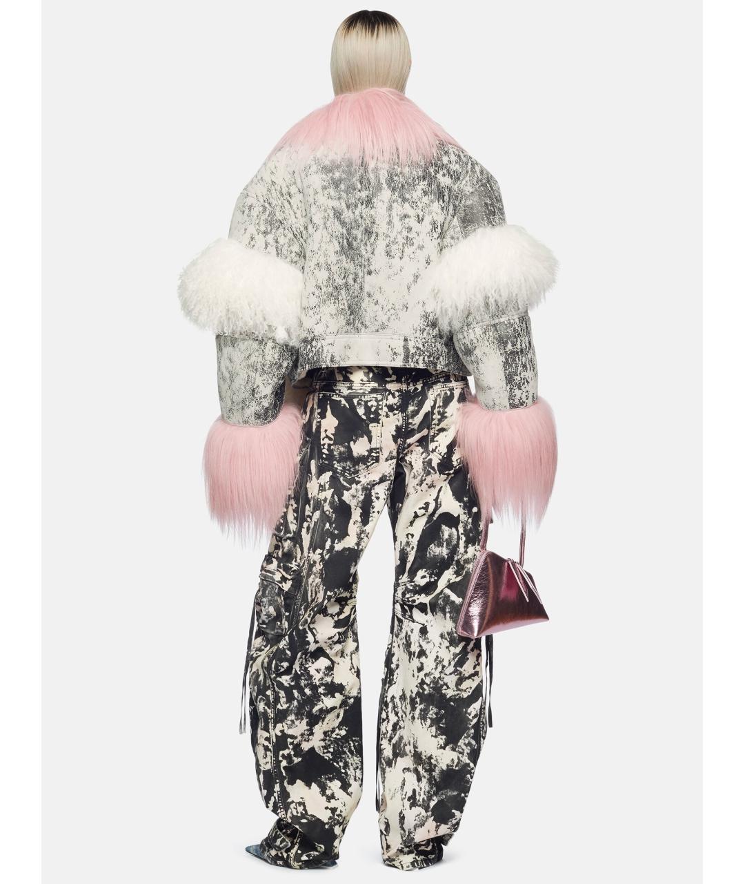 THE ATTICO Серая кожаная дубленка, фото 8