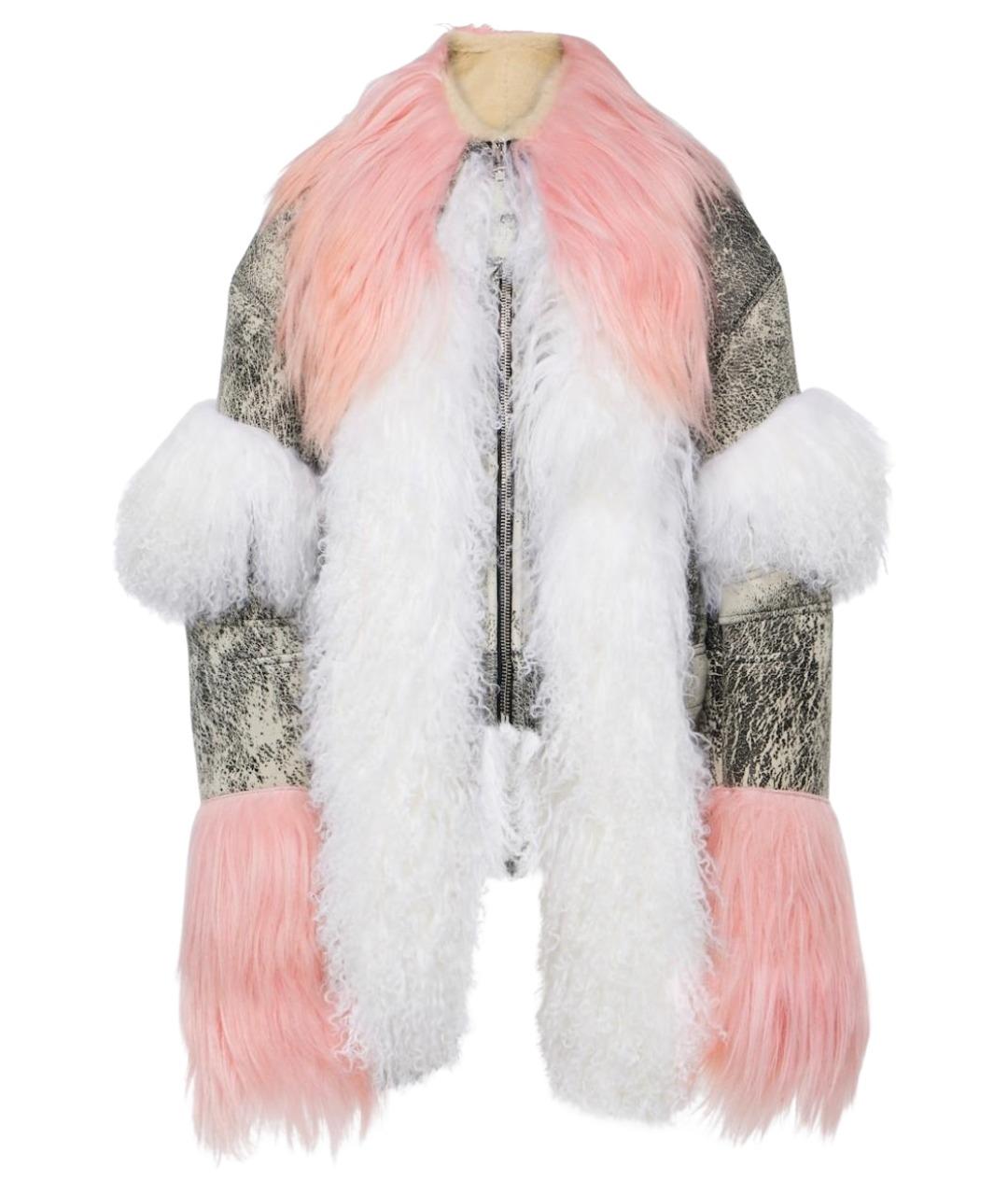 THE ATTICO Серая кожаная дубленка, фото 1