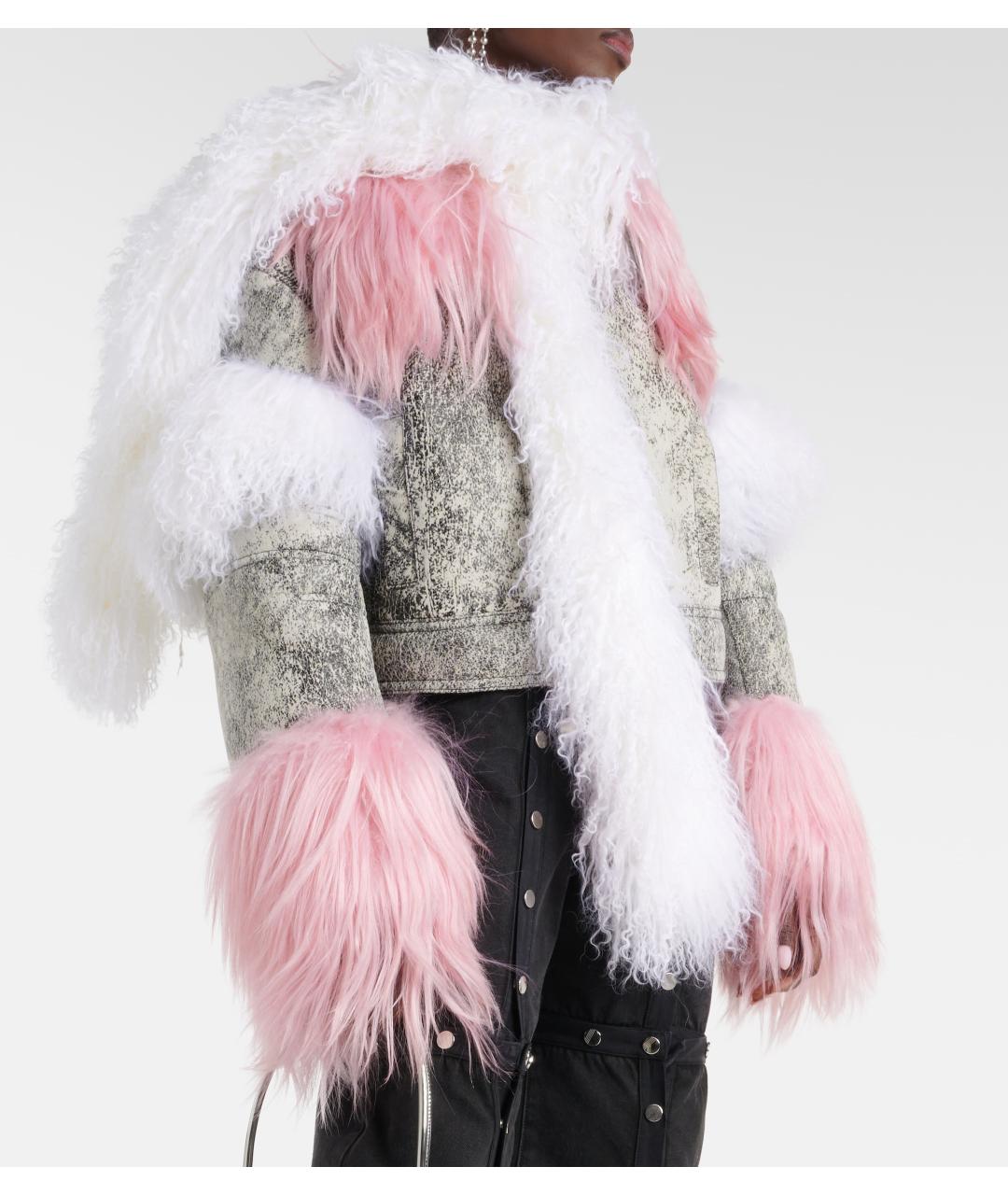 THE ATTICO Серая кожаная дубленка, фото 2