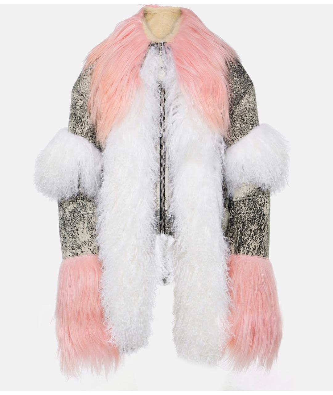 THE ATTICO Серая кожаная дубленка, фото 10