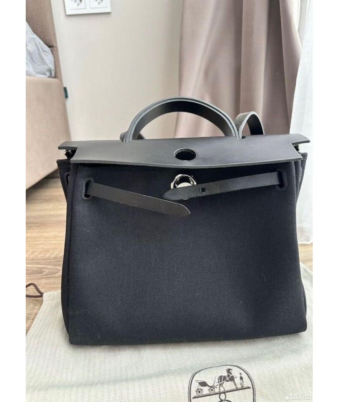 HERMES Черная кожаная сумка через плечо, фото 9