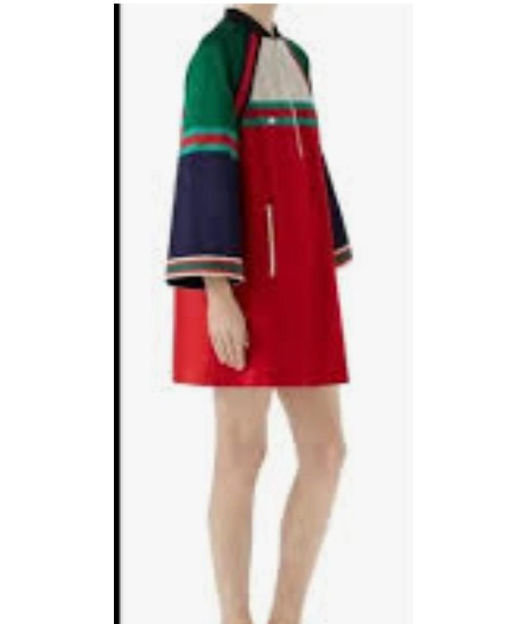 GUCCI Мульти полиэстеровое повседневное платье, фото 4