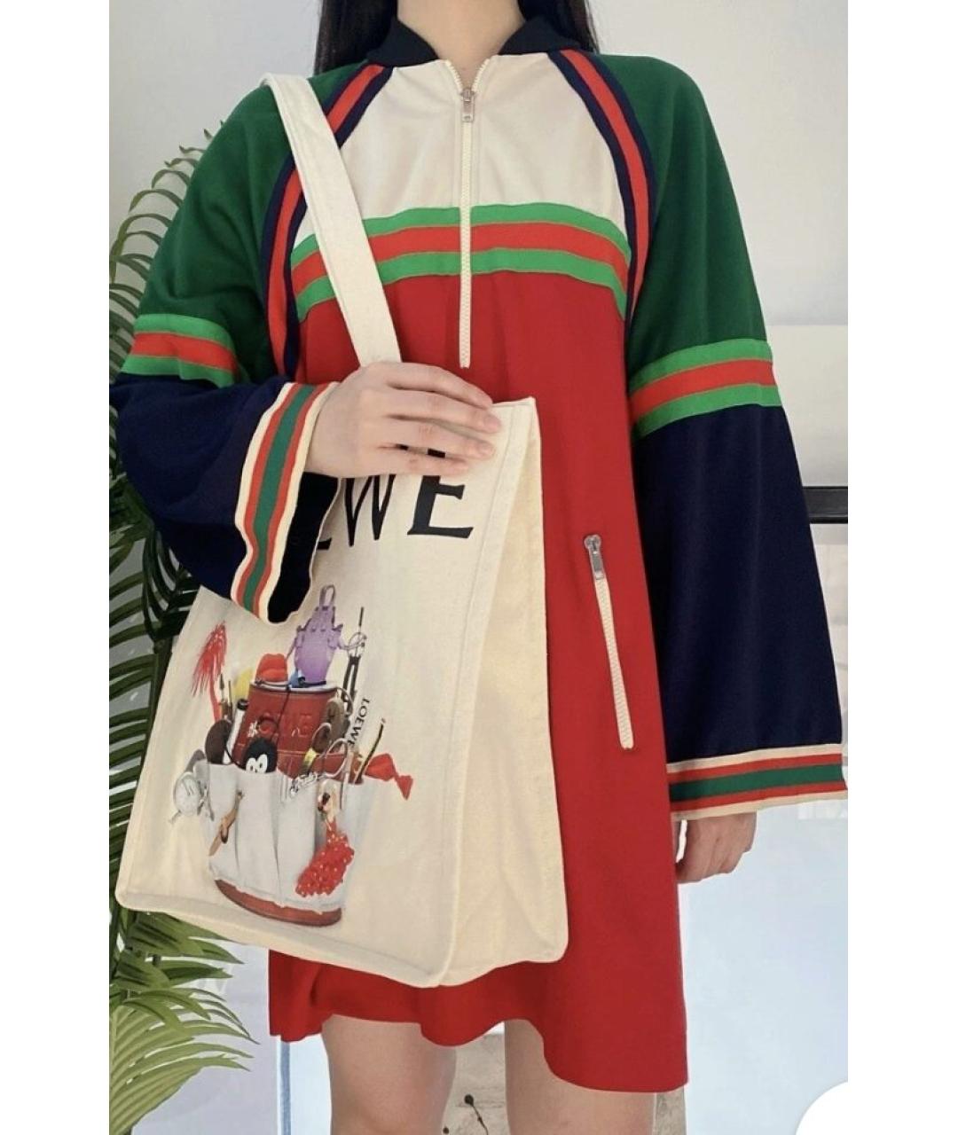 GUCCI Мульти полиэстеровое повседневное платье, фото 5