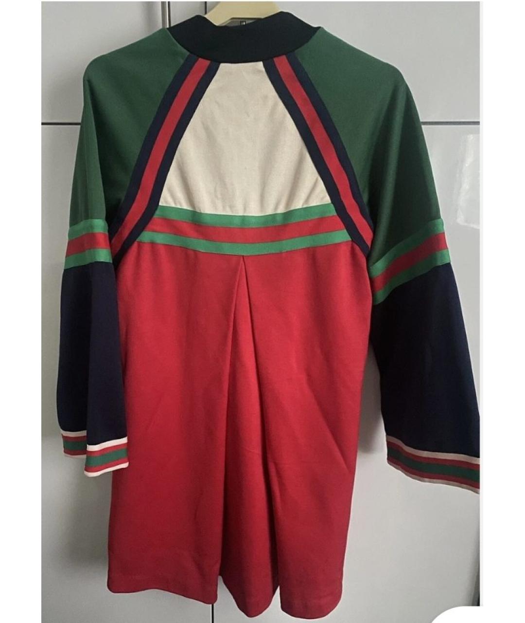 GUCCI Мульти полиэстеровое повседневное платье, фото 7