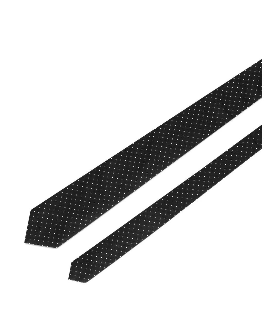 DOLCE&GABBANA Черный шелковый галстук, фото 3