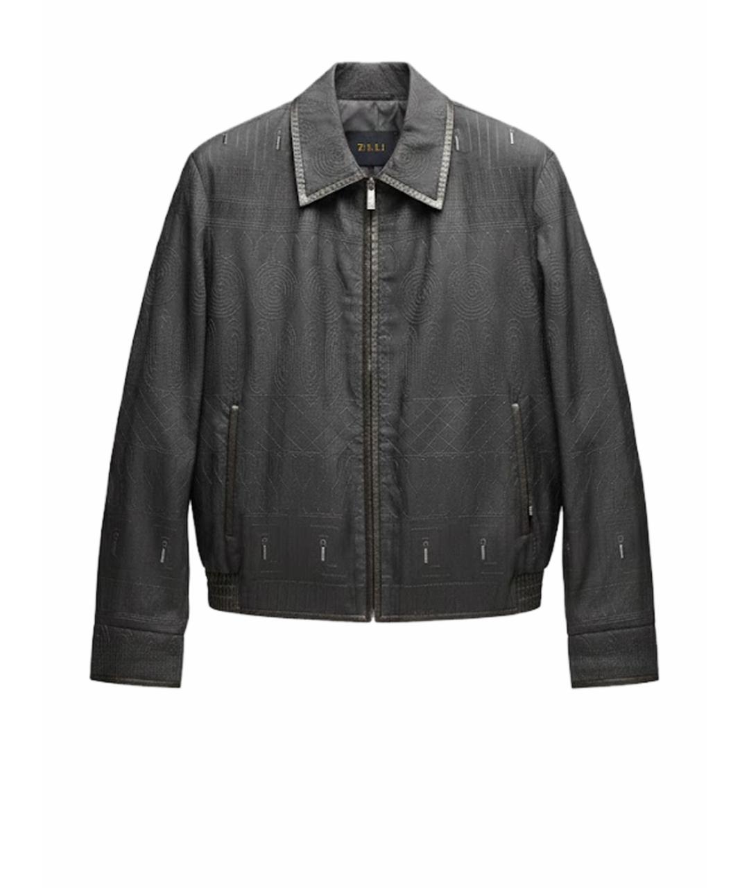 ZILLI Черная шелковая куртка, фото 1