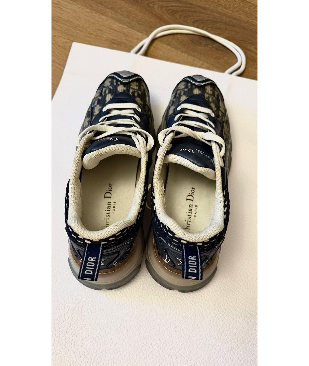 CHRISTIAN DIOR Темно-синие кожаные кроссовки, фото 6