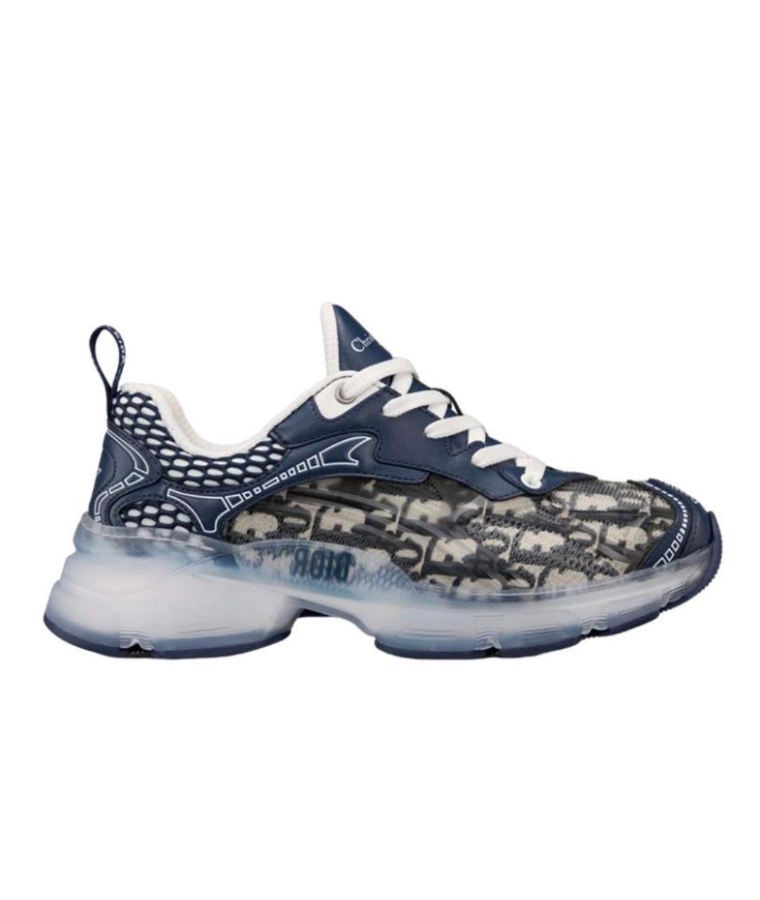 CHRISTIAN DIOR Темно-синие кожаные кроссовки, фото 1