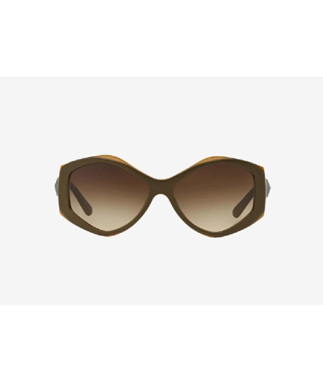 BURBERRY Горчичные пластиковые солнцезащитные очки, фото 2